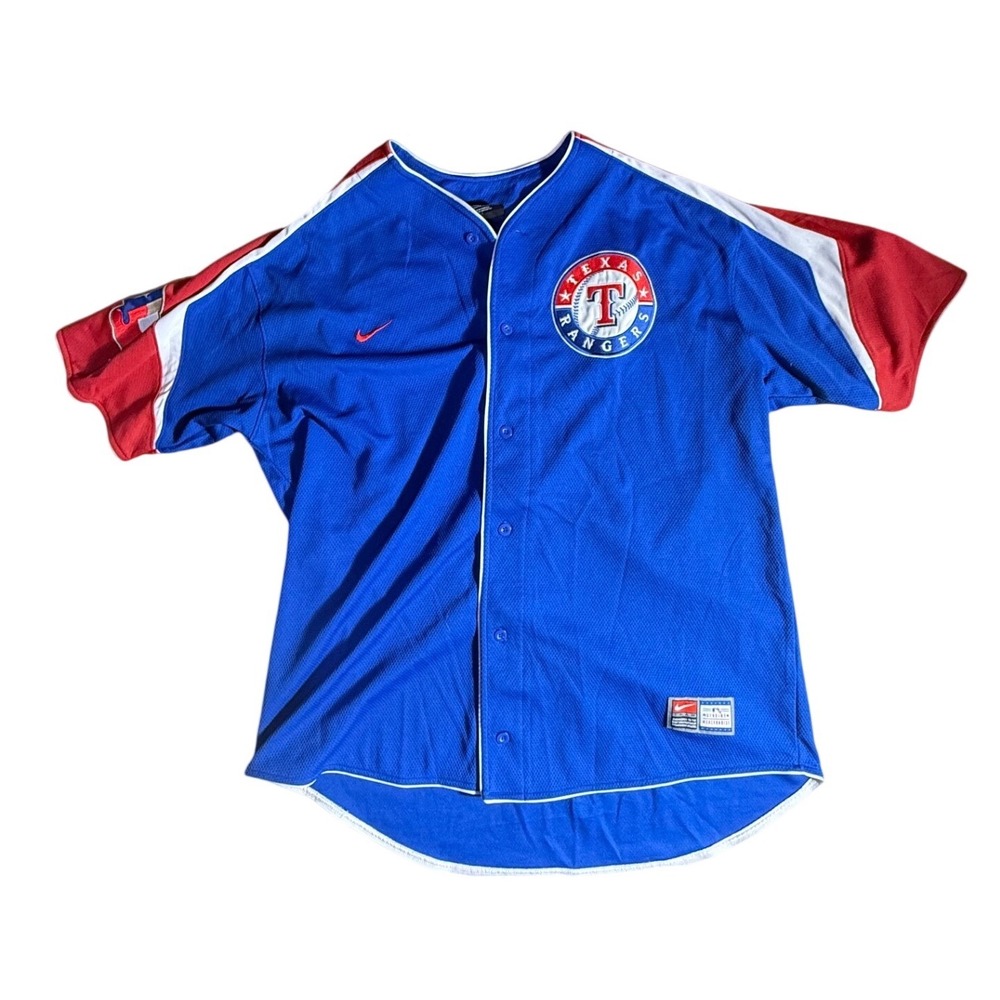 Genuine Nike Team MLB Texas Rangers Baseball Jersey Mens XL Blalock-2004